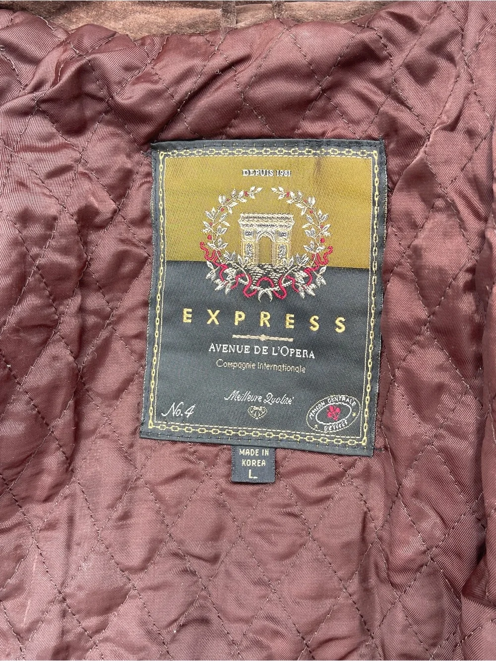 Vintage Y2K Express Women's Brown Suede Leather Trench Coat - size L - Picture 7 of 14